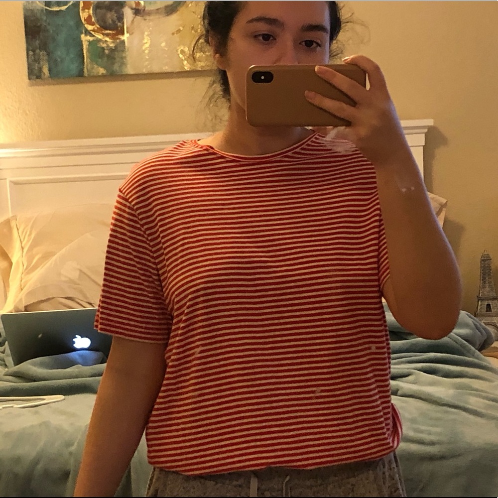 zara striped t shirt trafaluc